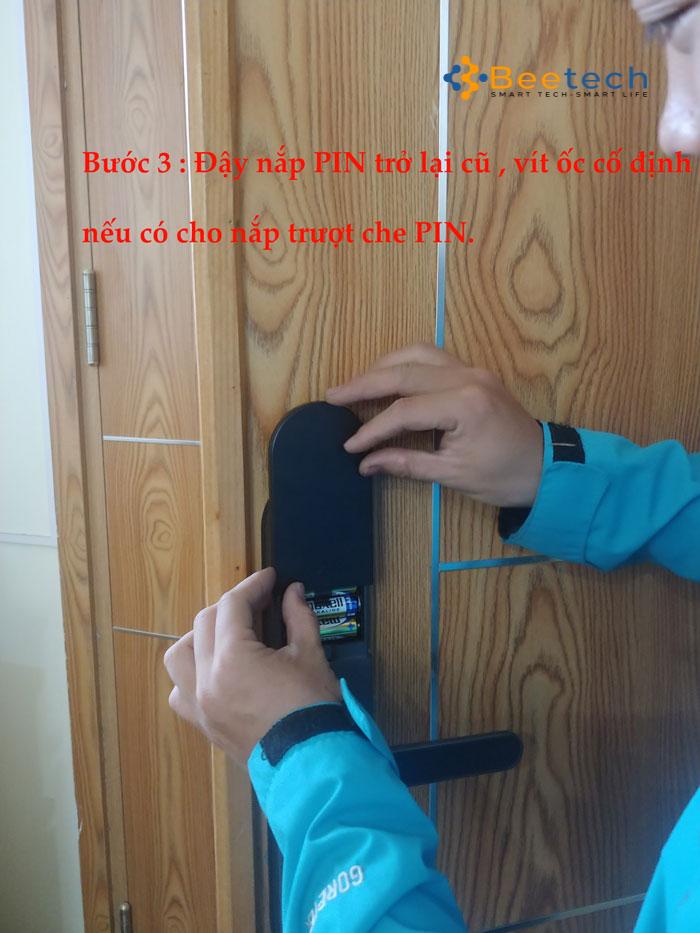 Các bước thay PIN cho khóa cửa điện tử