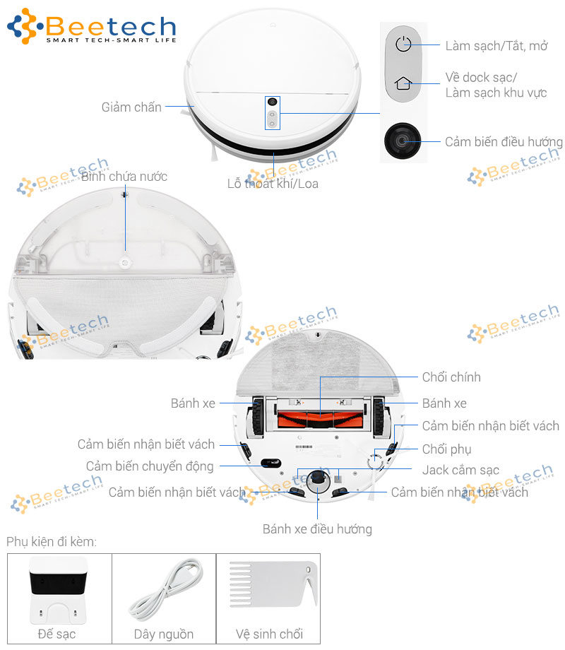 Robot hút bụi Xiaomi Mi Vacuum Mop SKV4093GL