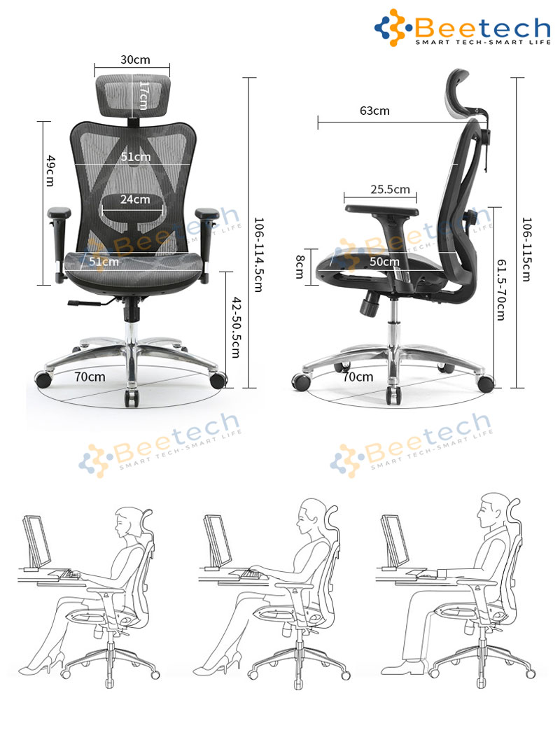 ghế ergonomics công thái học Sihoo M57