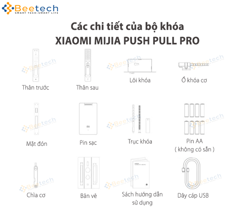 khóa Xiaomi Mijia Push Pull Pro